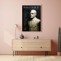 Malcolm X A Voice of Transformation Poster PosterGoat