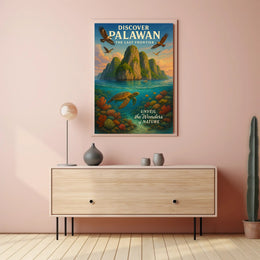 Palawan Travel Poster Vintage Island Wall Art