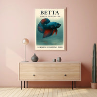 Betta Fish Elegance: Photorealistic Animal Poster