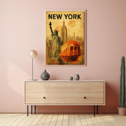 New York City Iconic Landmarks Poster