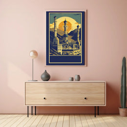 Majestic Mosque at Sunset Poster
