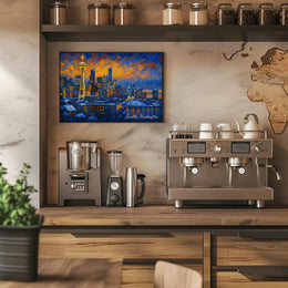 Seattle Skyline at Dusk Poster