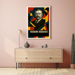 Theodore Roosevelt 26th President of the United States Abstract Pop Poster