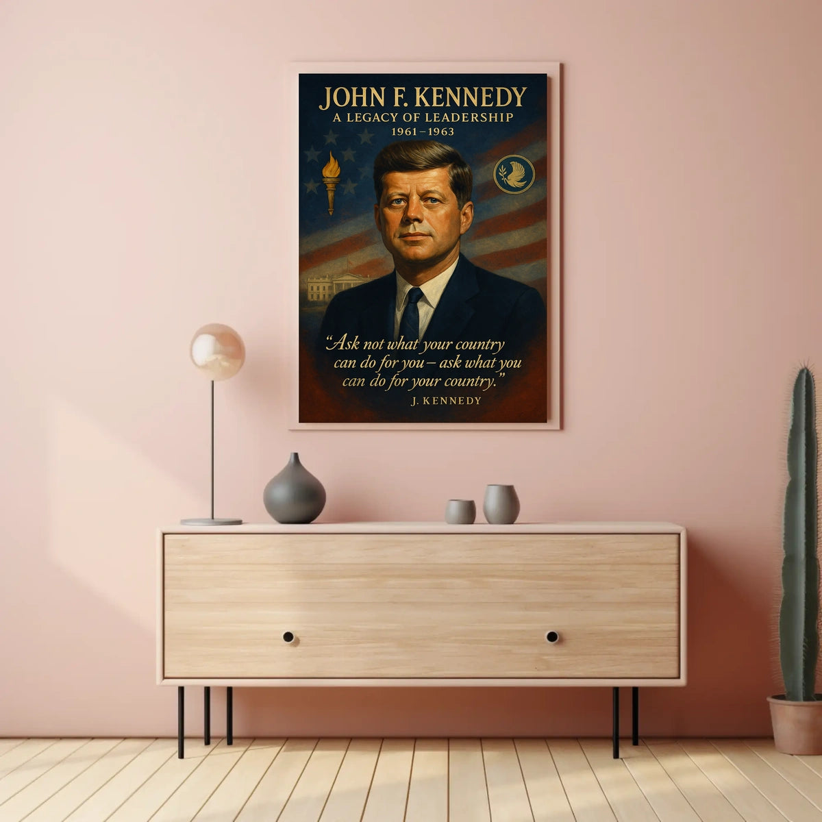 John F. Kennedy Patriotic Vintage Poster Art