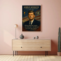 John F. Kennedy Patriotic Vintage Poster Art