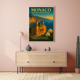 Monaco Jewel of the Mediterranean Poster