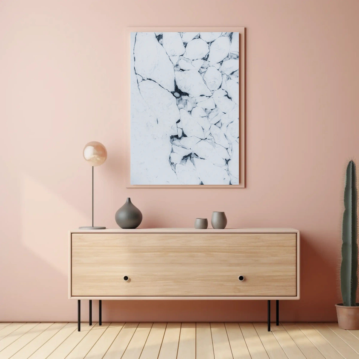 Cracked Ice Arctic Landscape Artistic Poster