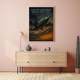 Budd RB Conestoga Vintage WWII Aviation Poster