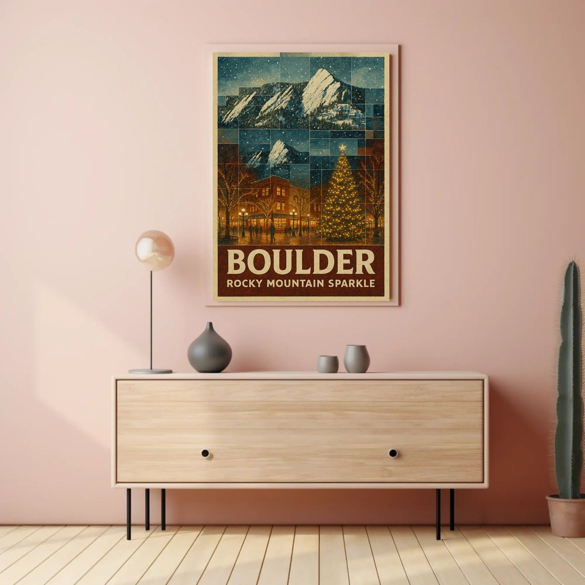 Boulder Rocky Mountain Sparkle Poster