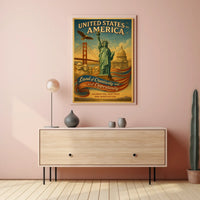 United States Of America Land Of Poster