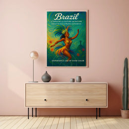 Brazilian Carnival Dance Captures Cultural Heritage Poster