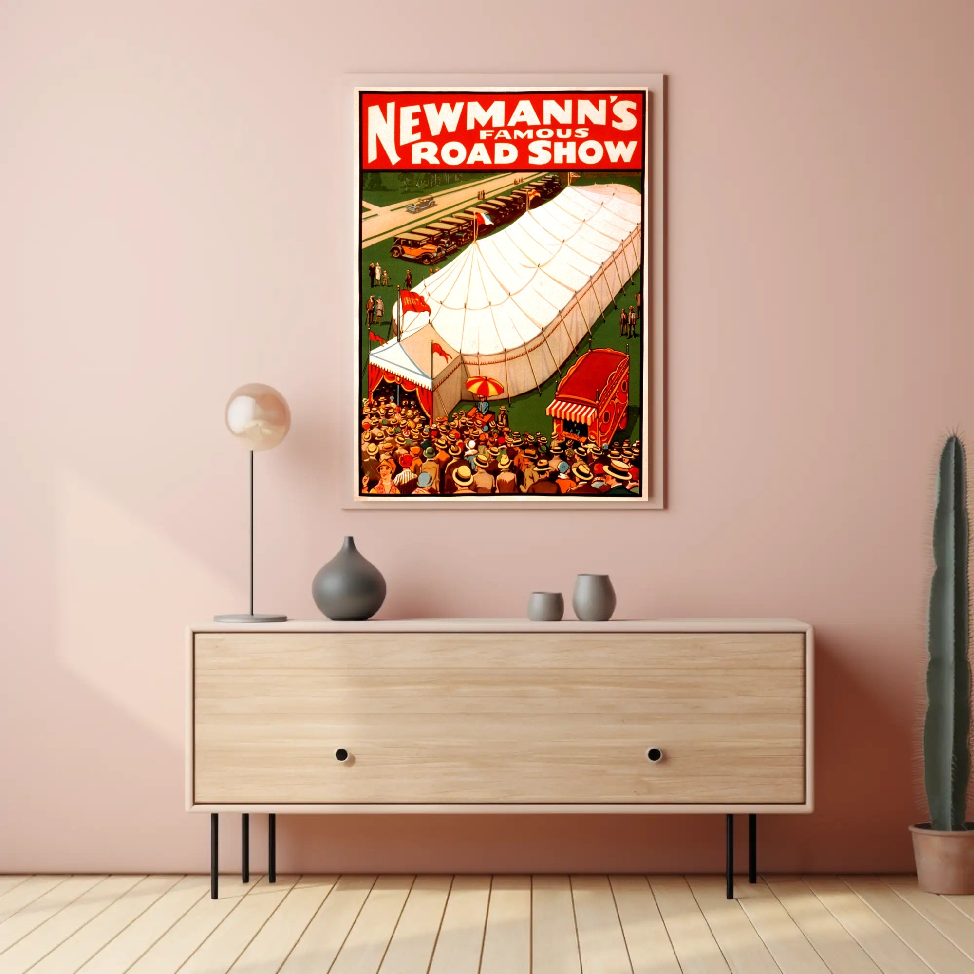 Newmann's Famous Road Show Vintage Cultural Poster