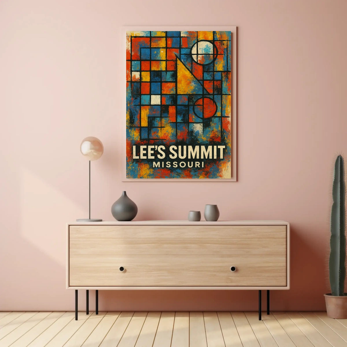 Lee's Summit Abstract Geometric Art Poster