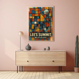 Lee's Summit Abstract Geometric Art Poster