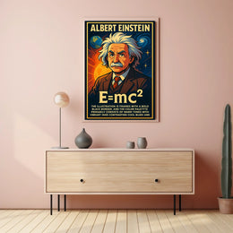 Einstein Scenic EMC2 Portrait Study Poster