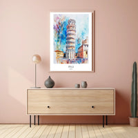 Leaning Tower of Pisa Poster