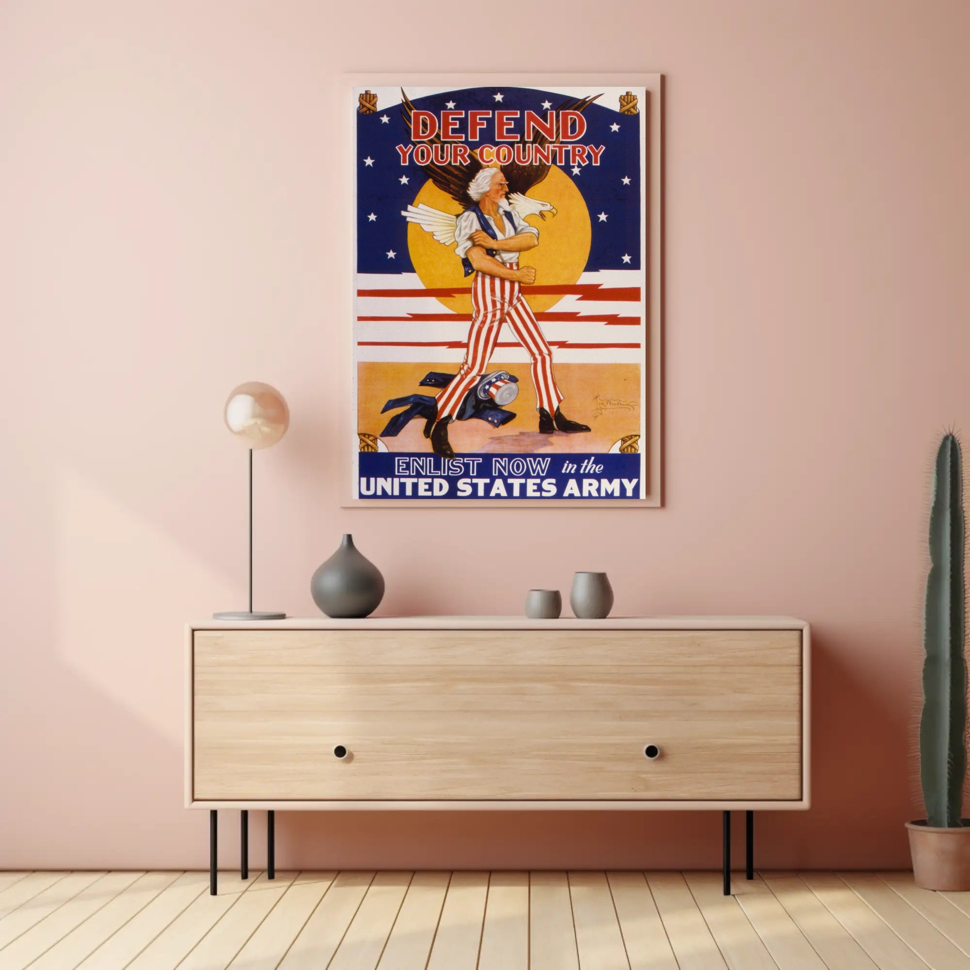 Patriotic Uncle Sam Military Recruitment Poster
