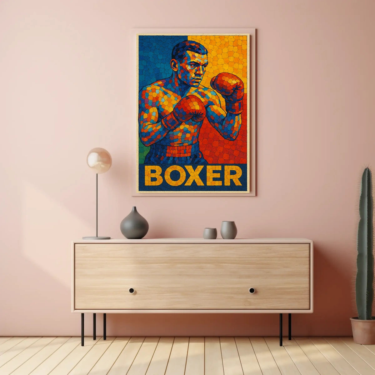 Vibrant Boxer Poster