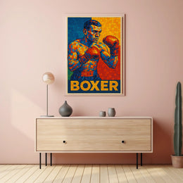 Vibrant Boxer Poster