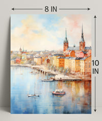 Serene Cityscape By The Water Poster