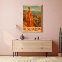 Bryce Canyon National Park Iconic Majestic Scenic Landscape Travel Wall Art Souvenir Gift Poster