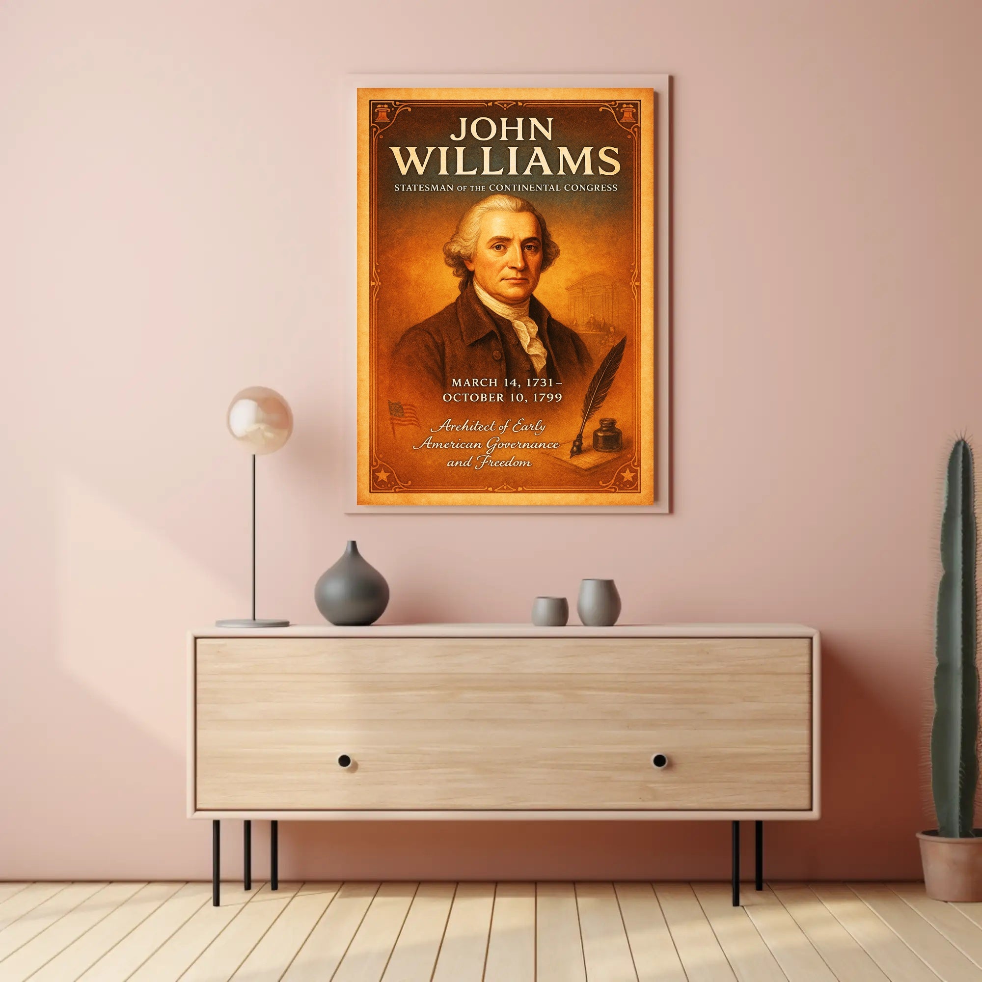 John Williams Statesman of the Continental Congress Poster PosterGoat