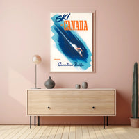 Vintage Canadian Ski Adventure Travel Poster PosterGoat