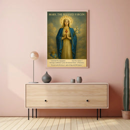 Mary's Sacred Heart Iconic Heritage Poster