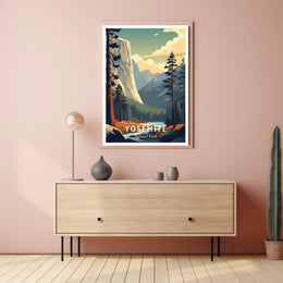 Yosemite National Park Vintage Travel Poster Print