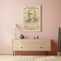 Franklin D Roosevelt 32nd President Sketch Poster Art Print PosterGoat