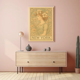 Art Nouveau New York Poster