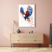 powerful bald eagle flying Poster