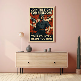 Patriotic Military Recruitment WWII Propaganda Poster PosterGoat