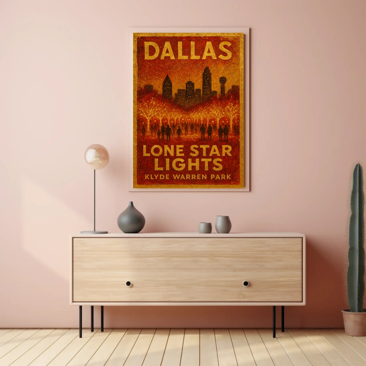 Dallas Lone Star Lights Poster