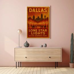Dallas Lone Star Lights Poster