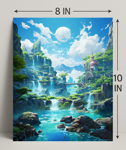Enchanted Waterfall Paradise Poster