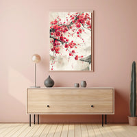 Cherry Blossoms Sumi-e Art: Cultural or Heritage Poster PosterGoat