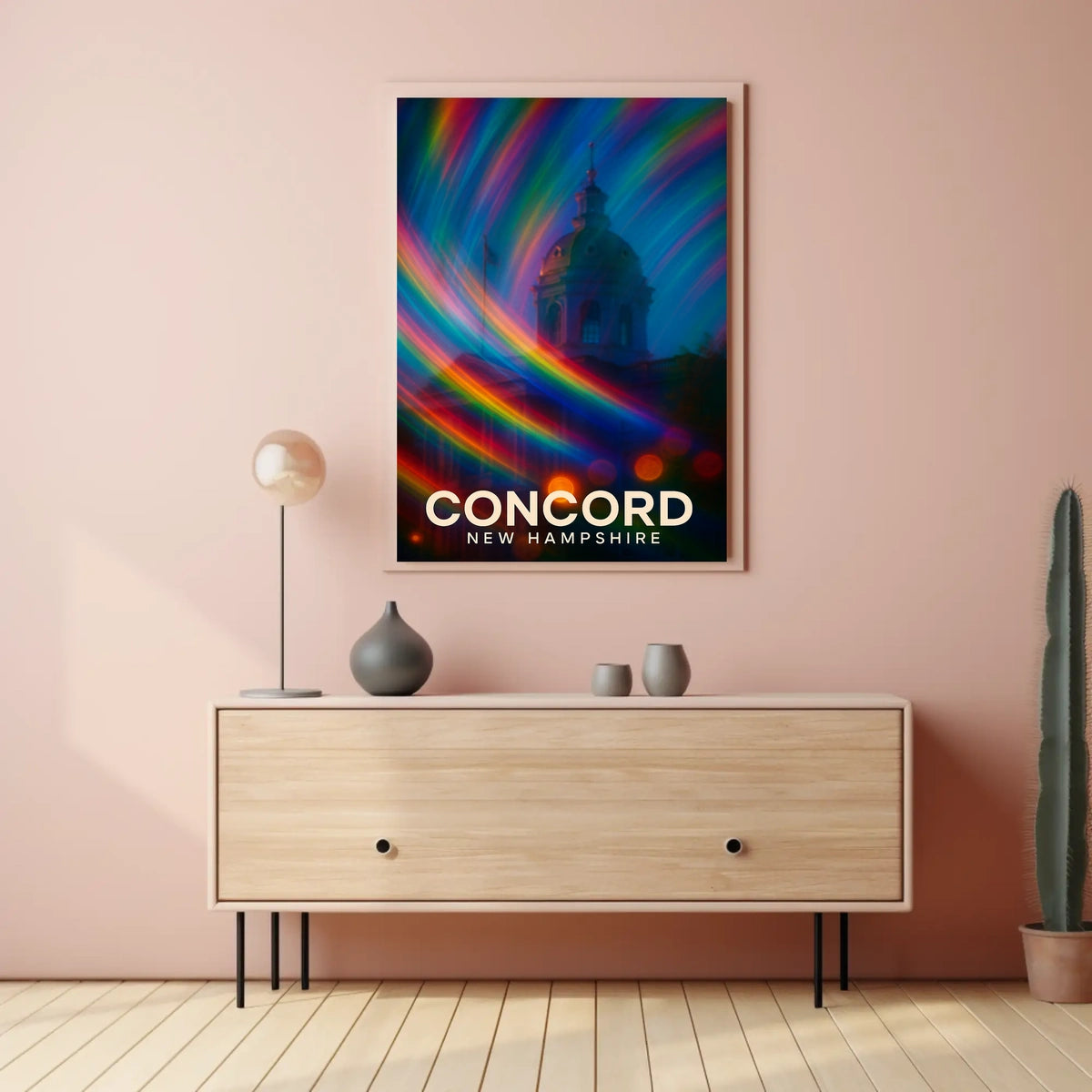 Concord Cityscape Vibrant Impressionism Chic Poster