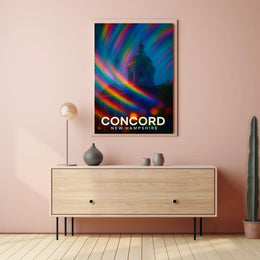 Concord Cityscape Vibrant Impressionism Chic Poster