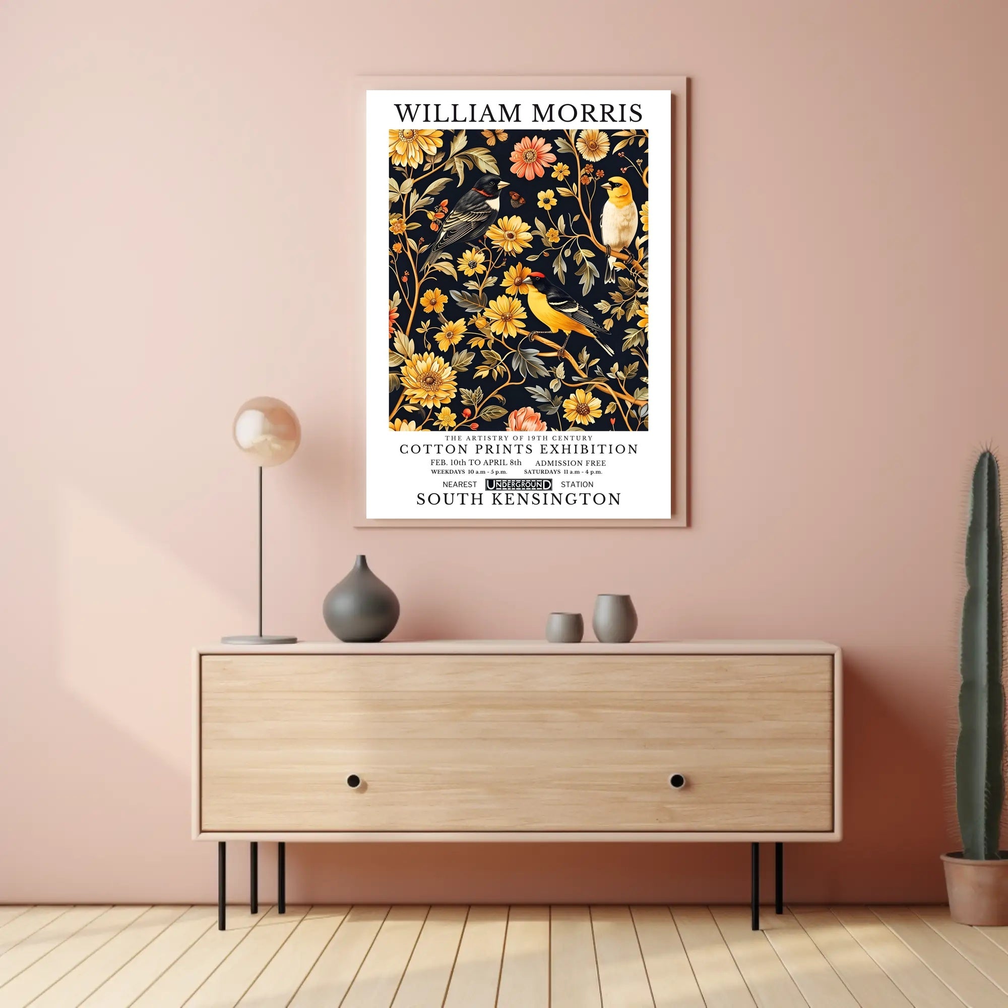 Cotton Prints Exhibition William Morris Artistic Poster