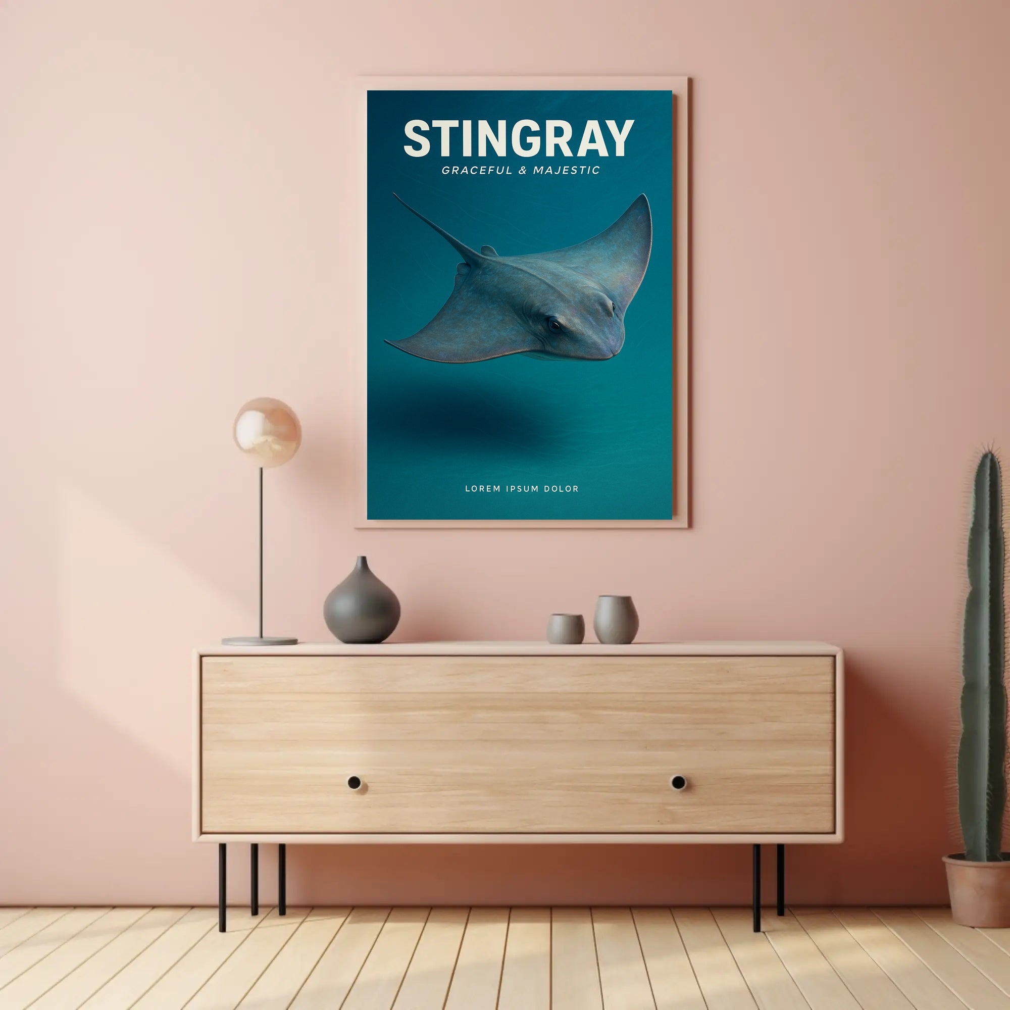 Stingray Graceful & Majestic Poster PosterGoat