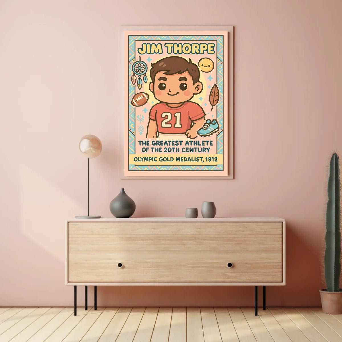 Celebrating a Legendary Athlete Jim Thorpe Poster