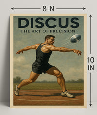 Discus Art Print of Precision Sports Design PosterGoat