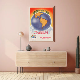 Free and United: Pan American Day Poster PosterGoat