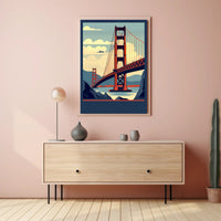 Iconic Bridge Illustration Poster