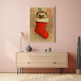 Holiday Cheer With A Hedgehog Poster