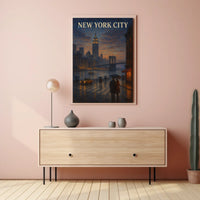 New York City at Dusk Poster
