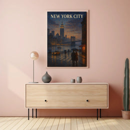 New York City at Dusk Poster