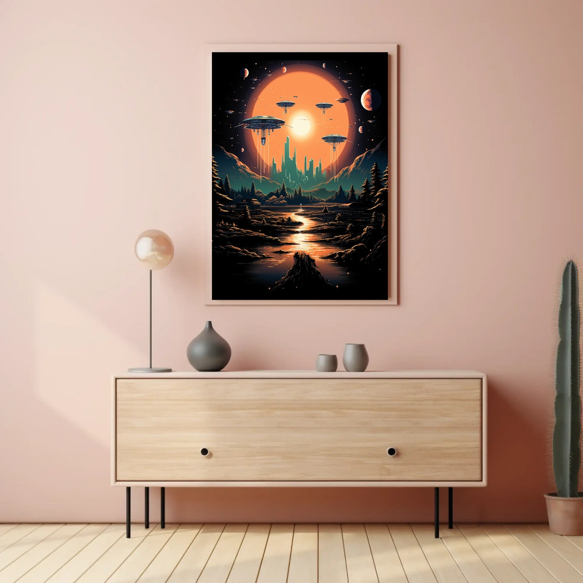 Futuristic Landscape Poster