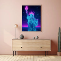 Neon Liberty Poster